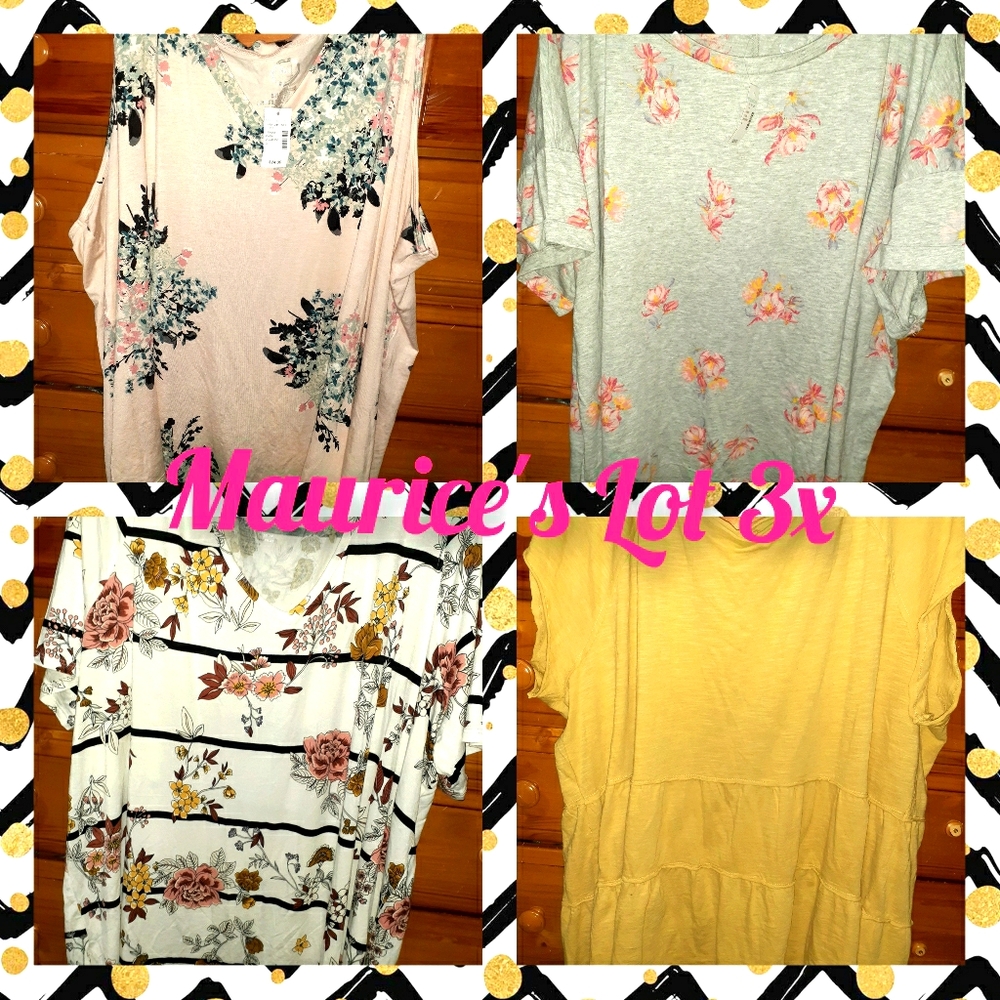 Lot of 4 Maurices Shirts 3x/4x